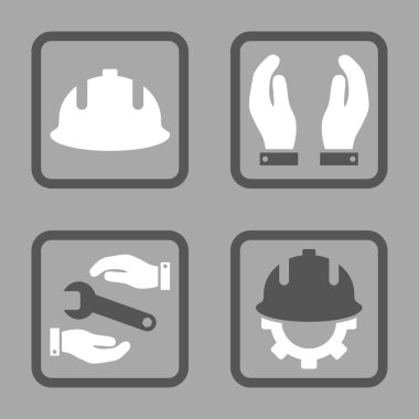 Geliştirme düz kare vektör simgesi