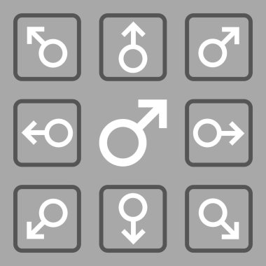 Yön düz kare vektör simgesi