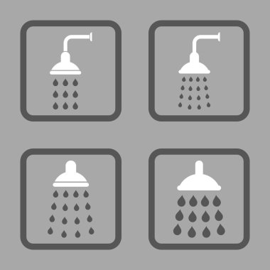 Duş düz kare vektör simgesi