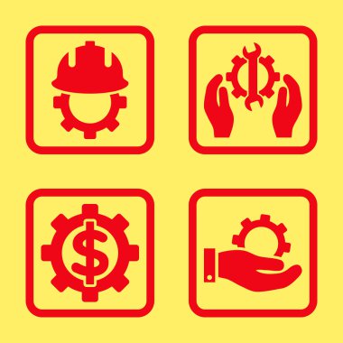 Geliştirme düz kare vektör simgesi