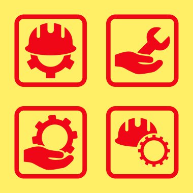 Geliştirme düz kare vektör simgesi