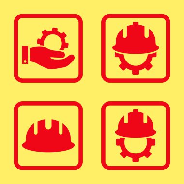 Geliştirme düz kare vektör simgesi