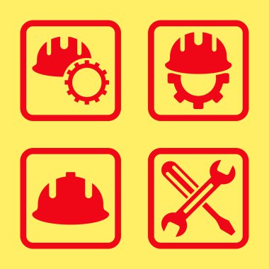 Geliştirme düz kare vektör simgesi