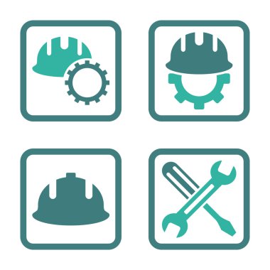 Geliştirme düz kare vektör simgesi