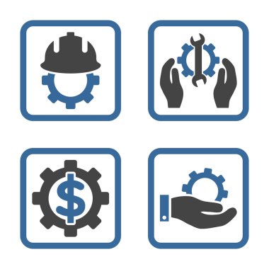 Geliştirme düz kare vektör simgesi