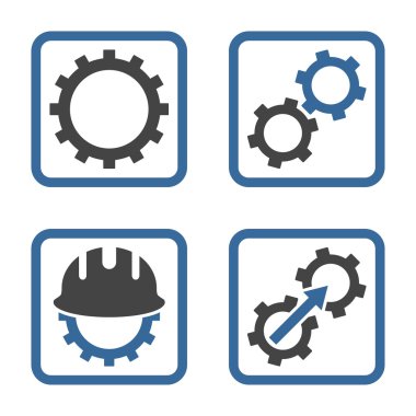 Geliştirme düz kare vektör simgesi