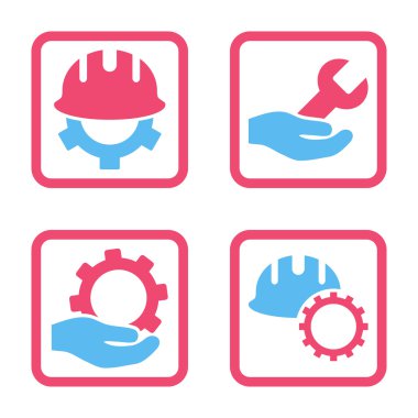 Geliştirme düz kare vektör simgesi