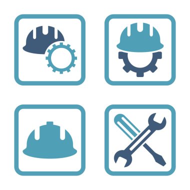 Geliştirme düz kare vektör simgesi