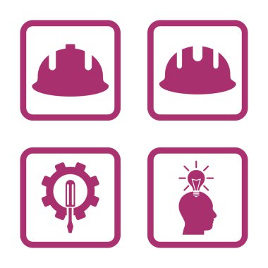 Geliştirme düz kare vektör simgesi