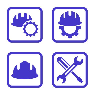 Geliştirme düz kare vektör simgesi