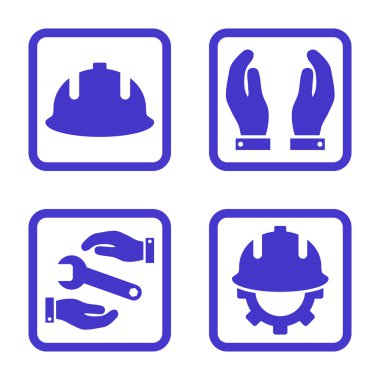 Geliştirme düz kare vektör simgesi