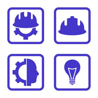 Geliştirme düz kare vektör simgesi