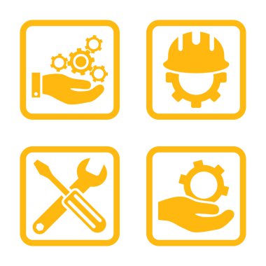 Geliştirme düz kare vektör simgesi