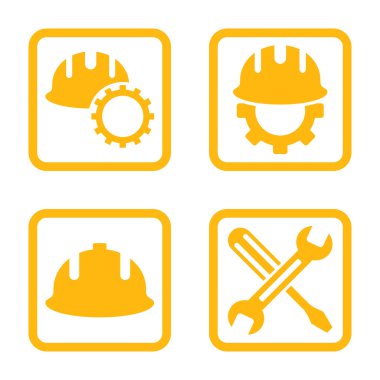 Geliştirme düz kare vektör simgesi