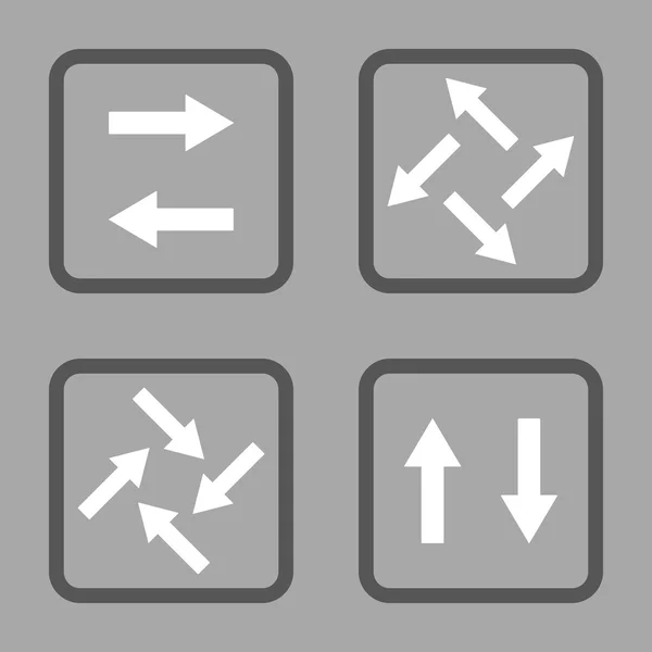 Setas de câmbio Flat Squared Vector Icon — Vetor de Stock