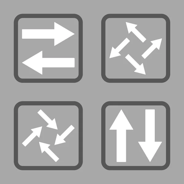 Výměna šipky ploché čtvercové vektorové ikony — Stockový vektor