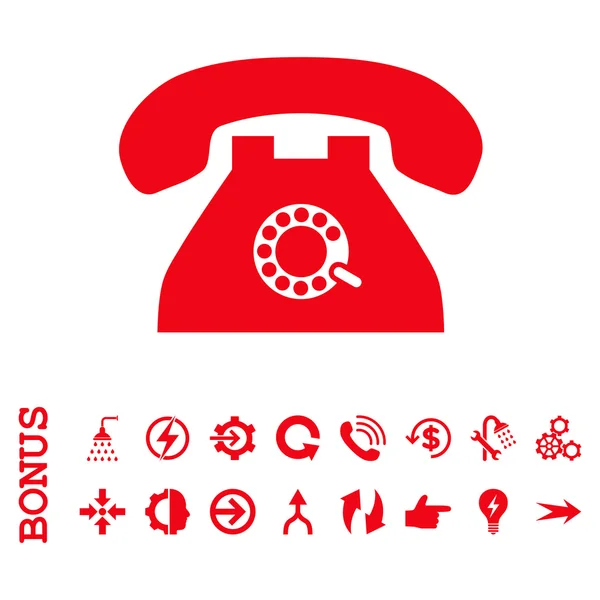 Pulse telefon lakás Vector Icon bónusz — Stock Vector