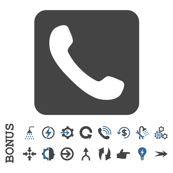 Telefon-Flat-Vektor-Symbol mit Bonus — Stockvektor