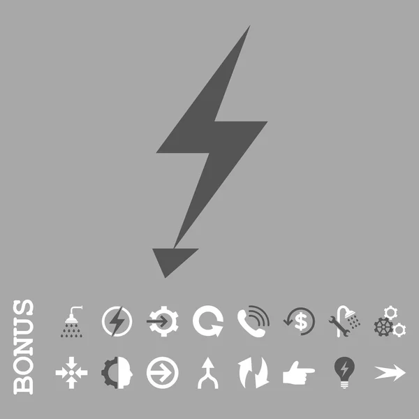 Icono de vector plano de huelga eléctrica con bono — Vector de stock