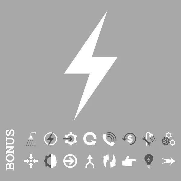 Energii elektrycznej płaskie wektor ikona z Bonus — Wektor stockowy