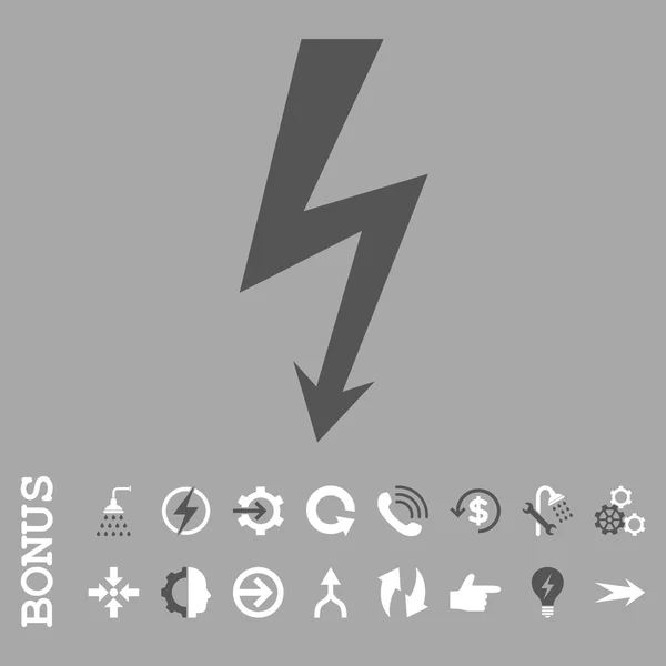 High Voltage płaskie wektor ikona z Bonus — Wektor stockowy