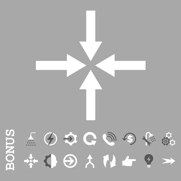 Icono de vector plano de flechas de impacto con bonificación — Vector de stock