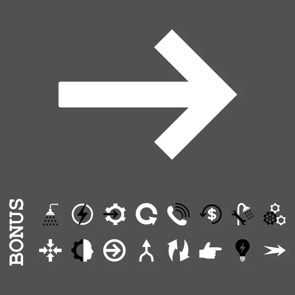 Right Arrow Flat Glyph Icon With Bonus