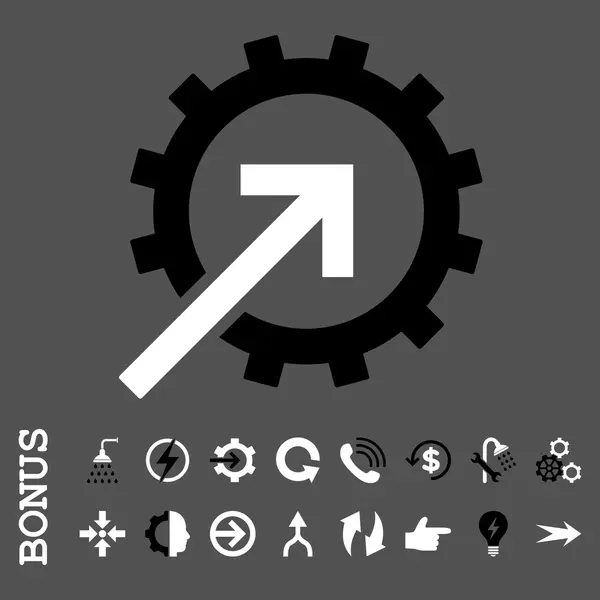 COG integráció lapos Vector Icon bónusz — Stock Vector