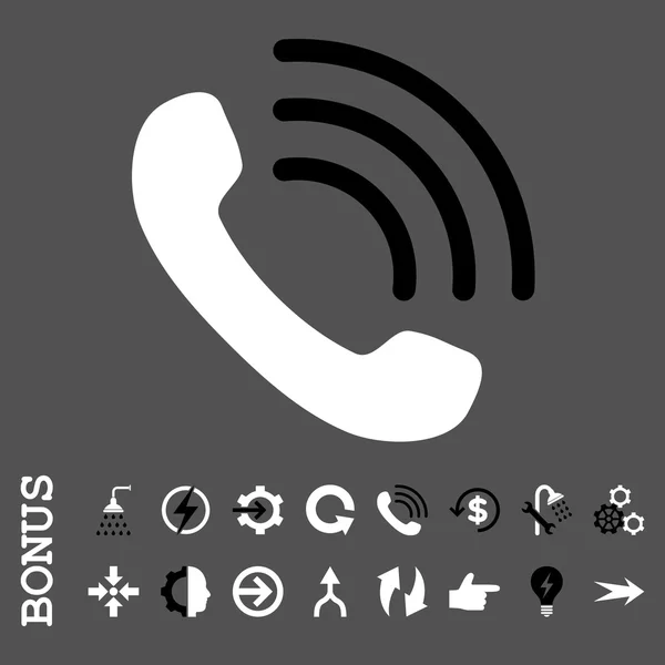 Icono de Vector plano de llamada telefónica con bonificación — Archivo Imágenes Vectoriales