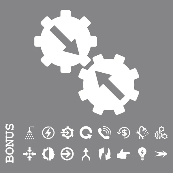 Gear integráció lapos Vector Icon bónusz — Stock Vector