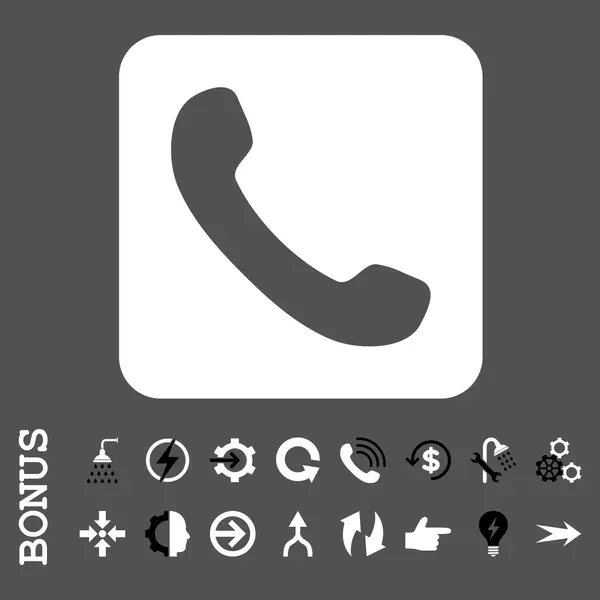 Telefon-Flat-Vektor-Symbol mit Bonus — Stockvektor