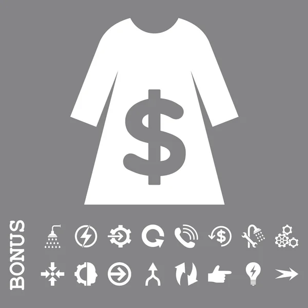 Šaty prodej bytu vektorové ikony s bonusem — Stockový vektor