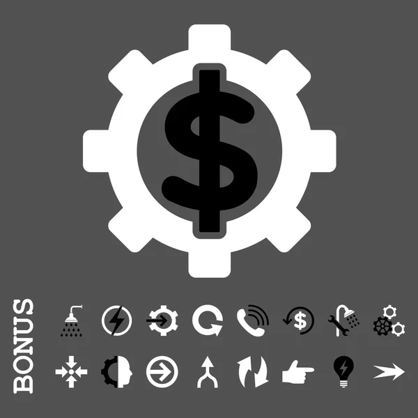 Financial Options Flat Vector Icon With Bonus — Stock Vector