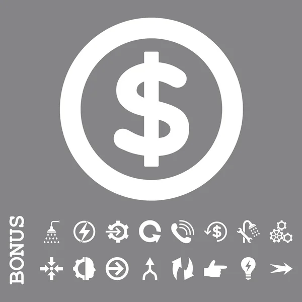 Finance Flat Vector Icon With Bonus — Stock Vector