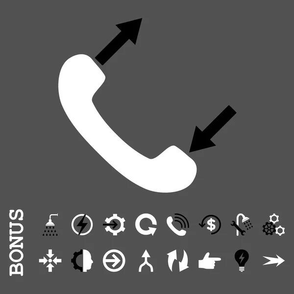 Téléphone parlant Icône vectorielle plate avec bonus — Image vectorielle