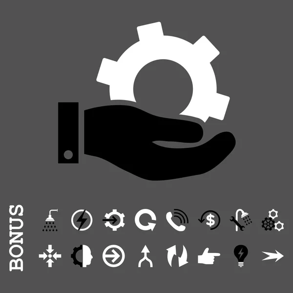 Vector plano de servicio icono con bonificación — Archivo Imágenes Vectoriales