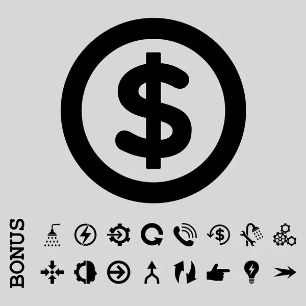 Financí ploché vektorové ikony s bonusem — Stockový vektor