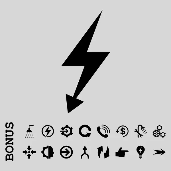 Elektromos Strike lapos Vector Icon bónusz — Stock Vector