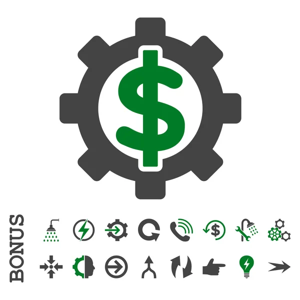Opcje finansowe płaskie wektor ikona z Bonus — Wektor stockowy
