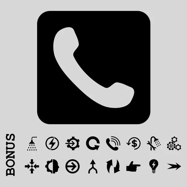 Telefon-Flat-Vektor-Symbol mit Bonus — Stockvektor