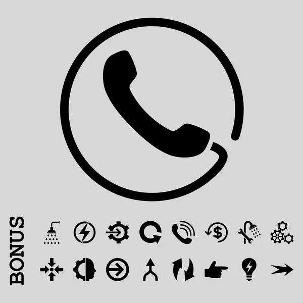 Telefon-Flat-Vektor-Symbol mit Bonus — Stockvektor