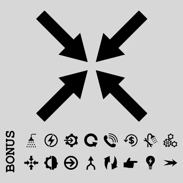 Pfeile Wechsel Horizontale flache schwarze Farbe Symbol — Stockvektor