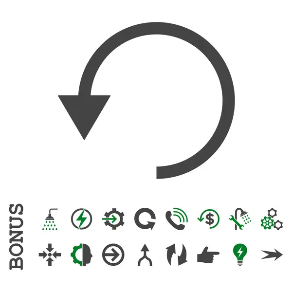 보너스와 함께 회전 Ccw 평면 벡터 아이콘 — 스톡 벡터