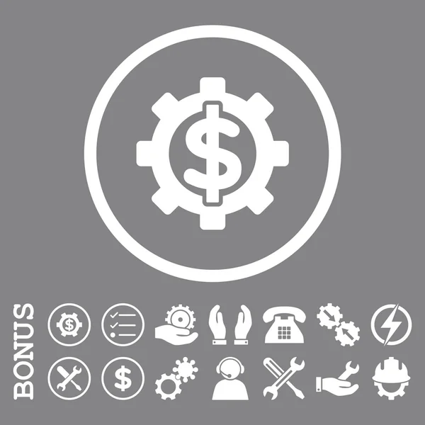 Opções Financeiras Flat Rounded Vector Icon com Bônus —  Vetores de Stock