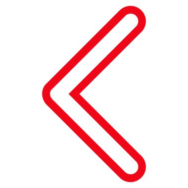 Ok ucu sol kontur vektör simgesi