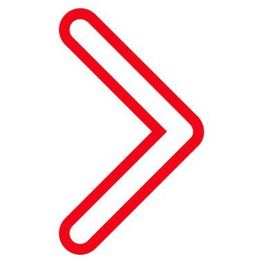 Ok ucu sağ kontur vektör simgesi