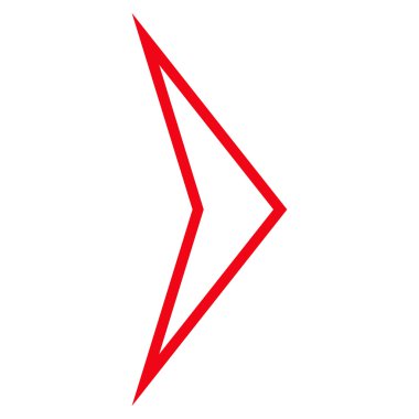 Ok ucu sağ kontur vektör simgesi