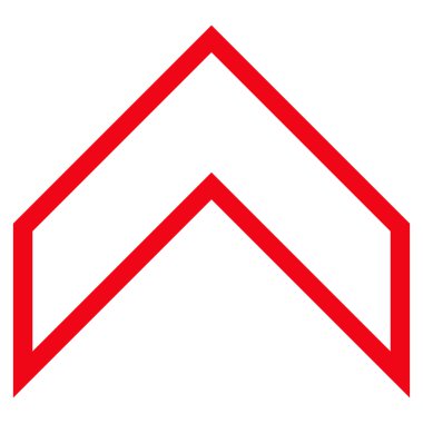 Kontur vektör simge yukarı ok ucu