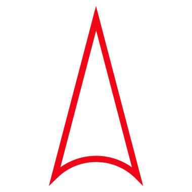 Kontur vektör simge yukarı ok ucu