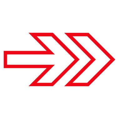 Yön şu ince çizgi vektör simgesi